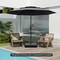 10 ft Garden Umbrella with 3-Tier Vented Design and Tilt Adjustment